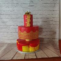 Red Wedding cake 