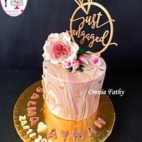 marbel engaged cake