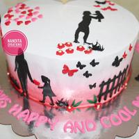 Cake for mother daughter love