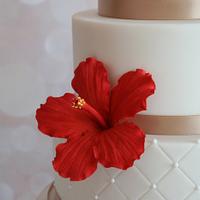 Hibiscus wedding cake