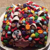 Candy crush explosion cake