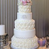 Rosette wedding cake 