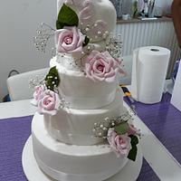 Double sided wedding cake.