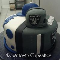 Raiders & Dodgers Cake