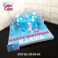 Frozen Elsa Cake & Cupcakes