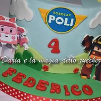 Robocar poli cake