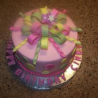 Birthday Bow Cake