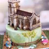 Replica Church & Peter Rabbit Christening cake