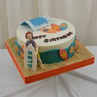 Surfer Themed Cake