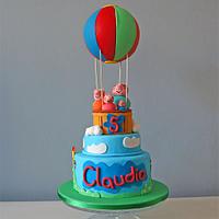 Peppa Pig and Balloon cake