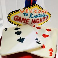 Game night birthday cake