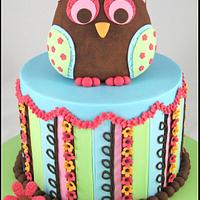 Colourful Owl Cake