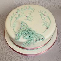 Art Nouveau Butterfly Cake