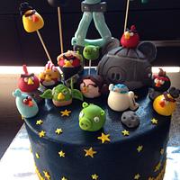 Star Wars Angry Birds cake