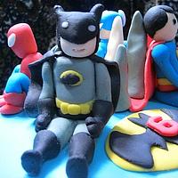 Superheroes cake