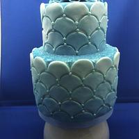 Blue 'Wave' cake