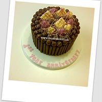 Chocolate Celebration Cake for 1st Wedding Anniversary