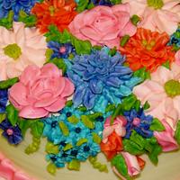 Lucious Buttercream floral cake