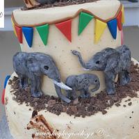 Jungle Animals Birthday Cake