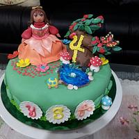Garden Princess Themed Cake