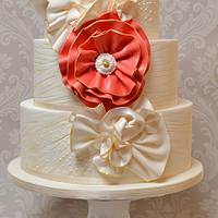 fabric wedding cake