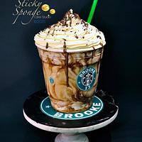 Starbucks large Frappuccino cake