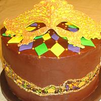 Mardi Gras Cake