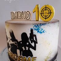 Laser game cake