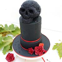 HALLOWEEN cake with skull