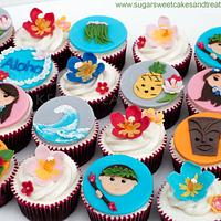 Hula Themed Cupcakes