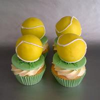 Sports themed cupcakes