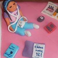 Girly cake for Chloe