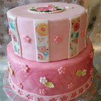 Pink Wafer Paper cake