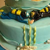 Scuba Divers Wedding Cake