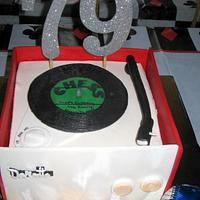 1950's Record Player Cake