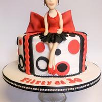 Flirty at 30 Birthday cake
