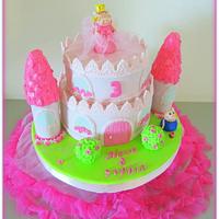 Peppa castle cake