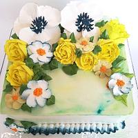 Flower cake di panna ☺️