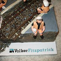 Railway Construction Worker Cake