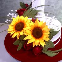 Sunflower Wedding Cake