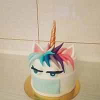 Covid unicorn cake