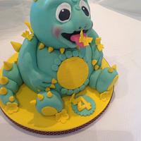 Baby dinosaur cake