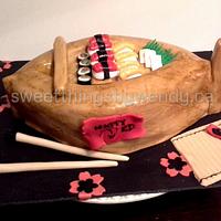 sushi boat cake