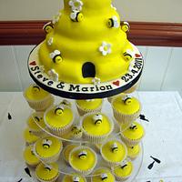 Beekeepers Wedding Cupcake Tower