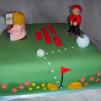 Artist  & Golfer 80th Birthday Cake