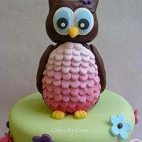 Owl Wonky Cake