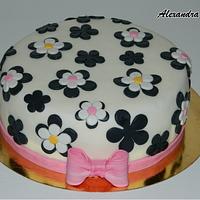 Black and white cake