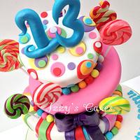 Lollipop wonky cake!