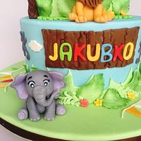 Jungle birthday cake
