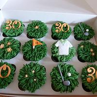 30th Birthday Cupcakes - Golf Theme